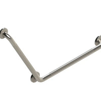 Easy Mount™ 120° Angled Grab Bar, 24x24", #304 Stainless Steel in Knurled