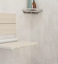 INVISIA™ SerenaSeat™ Pro Stainless, 18" Width, Light Stain, Matte White Frame