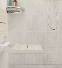 INVISIA™ SerenaSeat™ Pro Stainless, 18" Width, Light Stain, Matte White Frame