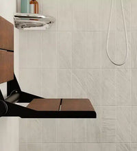 INVISIA™ SerenaSeat™ Pro Stainless, 18" Width, Medium Stain, Matte Black Frame