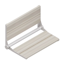 INVISIA™ SerenaSeat™ Pro Stainless, 26" Width, Light Stain, Matte White Frame