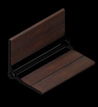 INVISIA™ SerenaSeat™ Pro Stainless, 26" Width, Medium Stain, Matte Black Frame