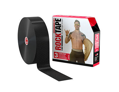 RockTape Extra Sticky Bulk Roll, 2" x 105', Black, 1 Roll