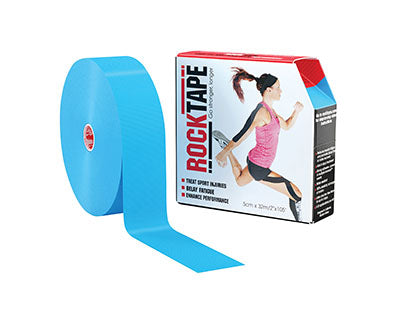 RockTape Regular Bulk Roll, 2" x 105', Blue, 1 Roll