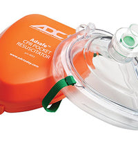 ADC Adsafe CPR Pocket Resuscitator, Adult, Orange, w/ Case