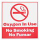 Roscoe "No Smoking" Sign, 7.5", Non-Adhesive