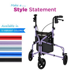 Nova Active 3-Wheel Steel Rollator, 8