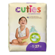 First Quality Cutie Complete Care Baby Diapers, Unisex, Size Five, Over 27 lbs.