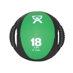 Cando Dual Hand Medicine Ball - 18lb - green | Alternative to dumbbells