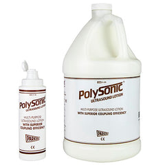 Polysonic Ultrasound Lotion, 1 Gallon Refillable Dispenser Bottle - 4 Units