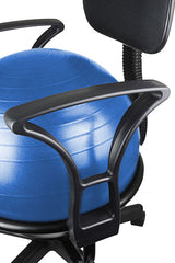 Cando Ball Chair - Metal - Mobile - With Back - With Arms - With 22