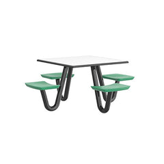 Anchor Table, 4 Green Seats, Square, 42