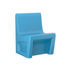 Sentinel Armless Chair-Floor Mount With Ballast Door, Gangable, Slate Blue