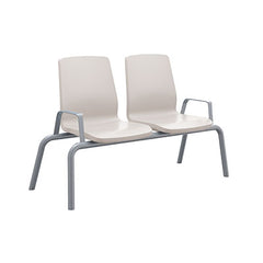Structured Seating, 2 Seats, With Arms, Floor Glides, Stone Gray