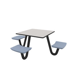 Ada Anchor Table, J-Leg, 3 Overcast Seats, Square, 42