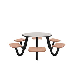 Anchor Table, J-Leg, 6 Claylight Seats, Round, 48