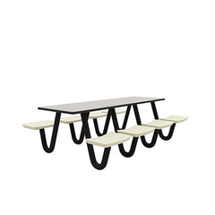 Anchor Table, J-Leg, 8 Canvas Seats, Rectangle, 30