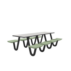 Anchor Table, J-Leg, 8 Seagrass Seats, Rectangle, 30