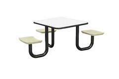 Ada Anchor Table, U-Leg, 3 Canvas Seats, Square, 42