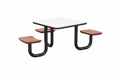 Ada Anchor Table, U-Leg, 3 Claylight Seats, Square, 42