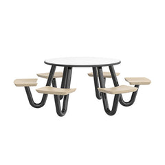 Anchor Table, U-Leg, 6 Sand Seats, Round, 48