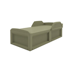 Solstice Bed With Safety Rail With 3 Doors, Moss