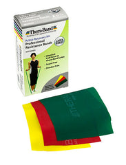 Theraband Prescription Pack, Light, (Yellow, Red, Green) Latex Free Band