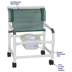 Wide Shower Chair With Square Pail