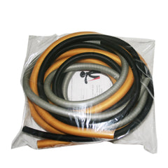 Cando Low Powder Exercise Tubing Pep Pack - Challenging With Black, Silver, And Gold Tubing