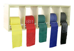 Cando Accuforce 50 Yard Exercise Band Set (1 Ea: Yellow Through Black) W/Rack
