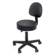 Cando Pneumatic Stool With Back, Black