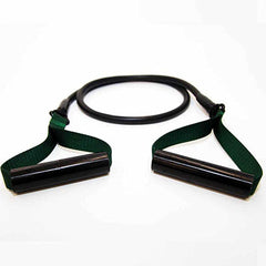Strechcordz Basic Exerciser With Handles, 4-Foot Resistance Tube, Green (Medium-Heavy  Resistance 8-24 Lbs)