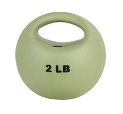 Cando One Handle Medicine Ball - 2 Lb - Tan
