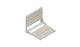 INVISIA™ SerenaSeat™ Pro Stainless, 18" Width, Light Stain in Matte White Frame