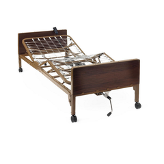 Medline Basic Homecare Hospital Bed, Semi-Electric, Bed Only, Single Motor, Total: 450 lbs.