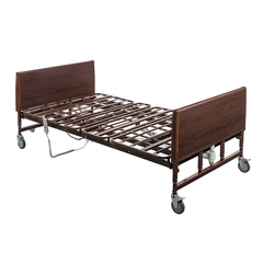 Drive Lightweight Bariatric Homecare Bed w/ Half Rails & Foam Mattress, 2 Motors, 48