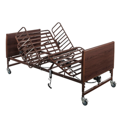 Drive Lightweight Bariatric Homecare Bed w/ Mattress & Half Rails, 2 Motors, 42