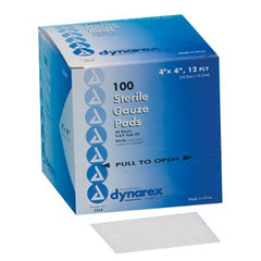 Dynarex Surgical Gauze Sponge Sterile 2's, 4in x 4in, 8 Ply