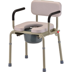 Nova Drop-Arm Steel Commode, Padded, 300 lbs.