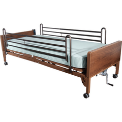 Drive Full-Electric Low Height Bed w/ Full Rails & Innerspring Mattress, 3 Motors, Patient: 350 lbs.