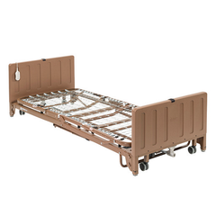 Drive Full-Electric Low Height Bed w/ Half Rails & Fiber Mattress, 3 Motors, Patient: 350 lbs.