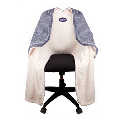 SnuggleBack - Chair Blanket - grey fur