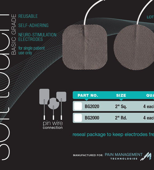Soft-Touch Basic Electrodes (PMT gel) 4-pk