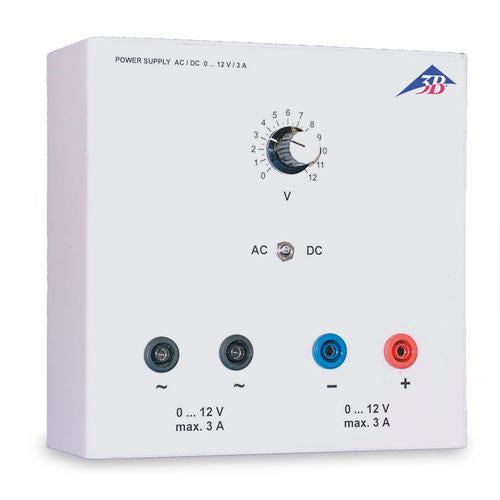 AC/DC Power Supply (Stabilized) 0-12 V, 3 A (115 V, 50/60 Hz)