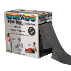 Cando Perf 100 Latex Free Exercise Bands, 100 yd X-heavy, Black | Alternative to dumbbells