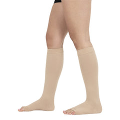 Knee High Open Toe Compression Stockings 20-30mmHg