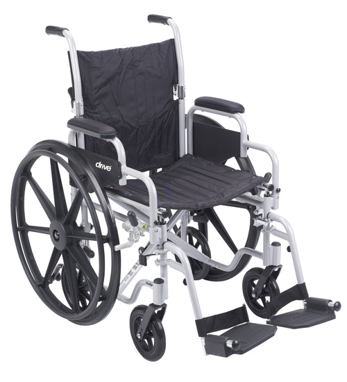 Poly Fly Light Weight Transport Chair Wheelchair with Swing away Footrest