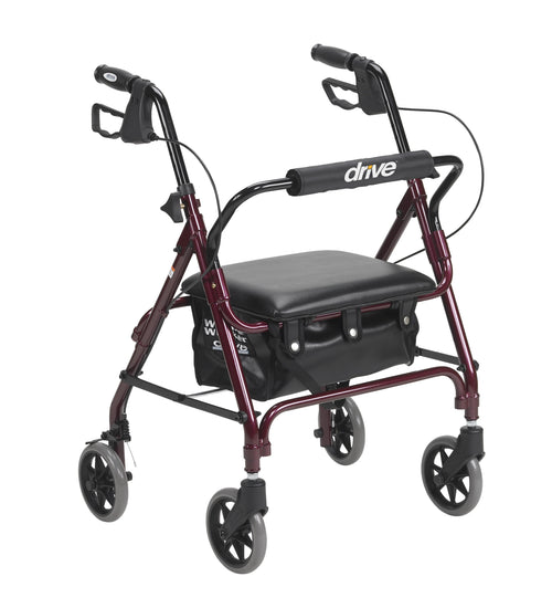 Junior Rollator Rolling Walker with Padded Seat