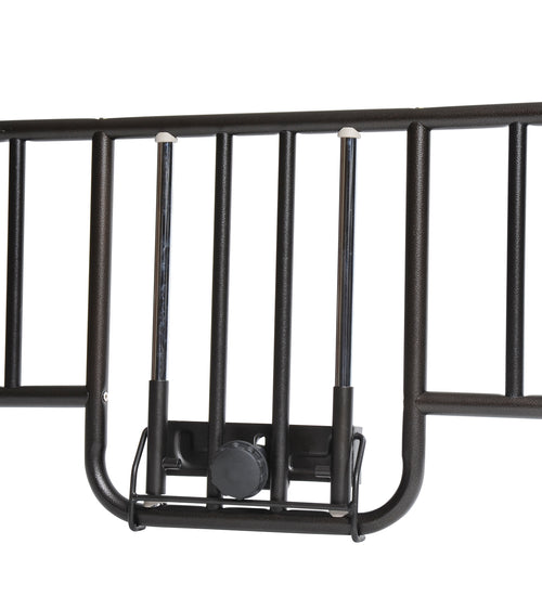 No Gap Half Length Side Bed Rails with Brown Vein Finish