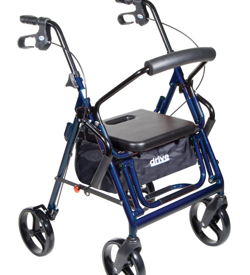 Duet Dual Function Transport Wheelchair Rollator Rolling Walker